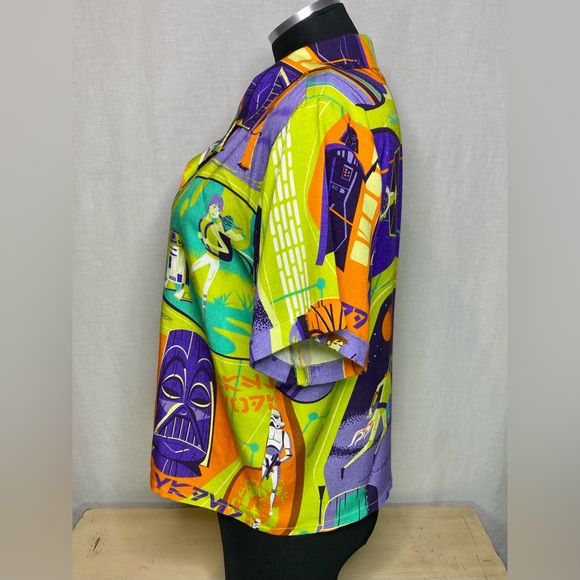 Disney Star Wars SHAG Geeki Tiki Button Up Aloha Shirt Size S Special Edition - Picture 4 of 15